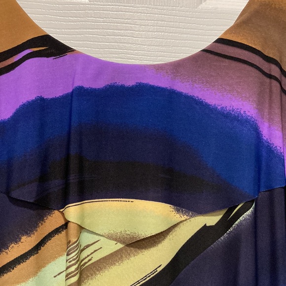 NWOT - Pretty Young Thing Round Neck Colourful Tiered Ruffled Summer Dress -Sz L - Picture 2 of 12